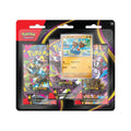 Pokémon TCG card pack bundle in blister packaging, featuring three Pitch Black booster packs and a Bidiroll card, shown on a plain white background.